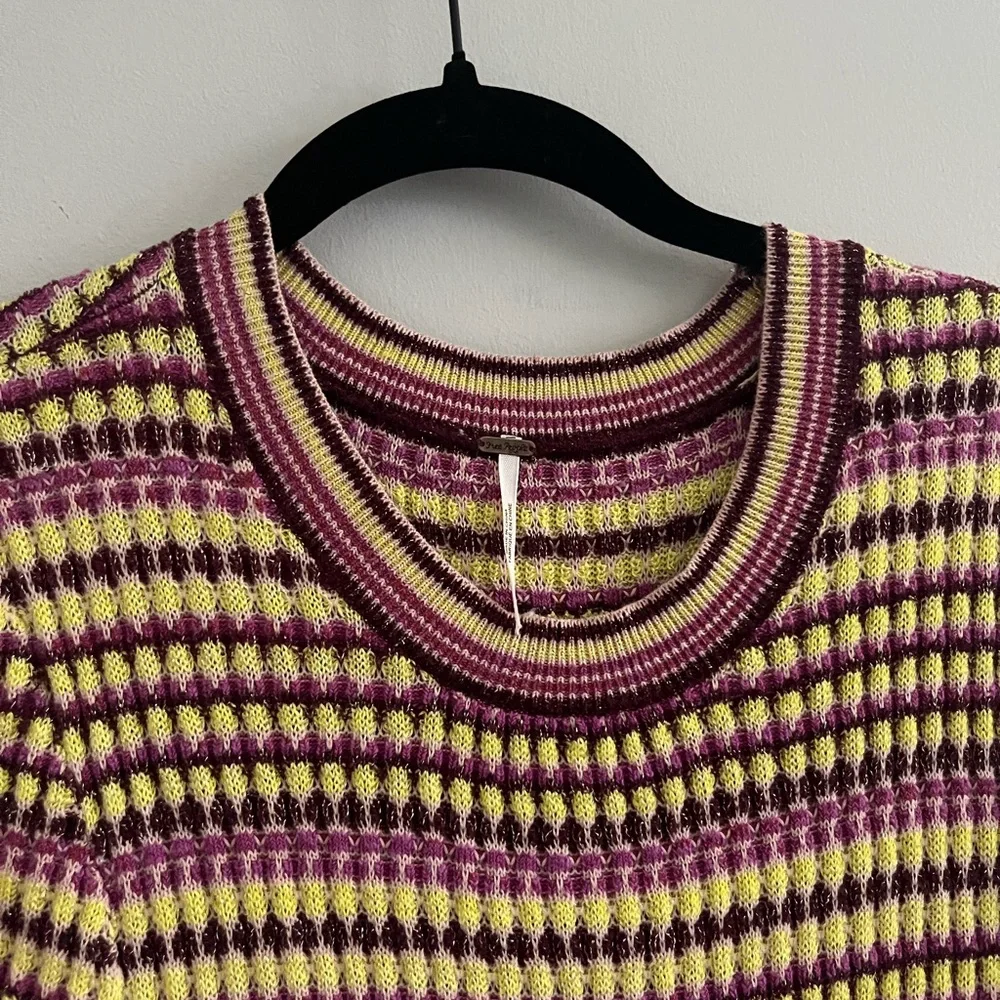 Free People Mixed Striped Knit dress size medium - Picture 10 of 11